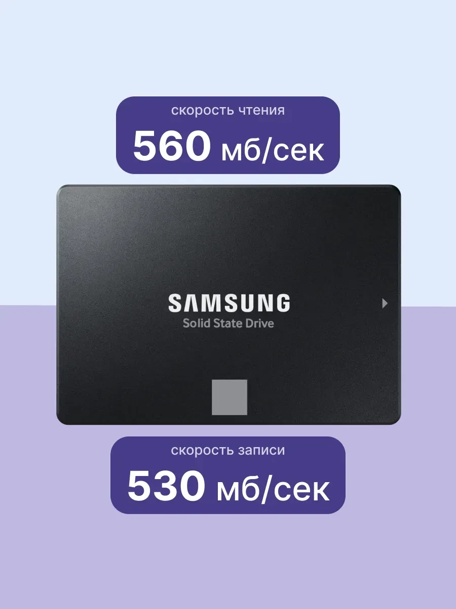 SSD накопитель SSD 1000GB Samsung 870 EVO, 2.5" SATA, 560MB/s — 2