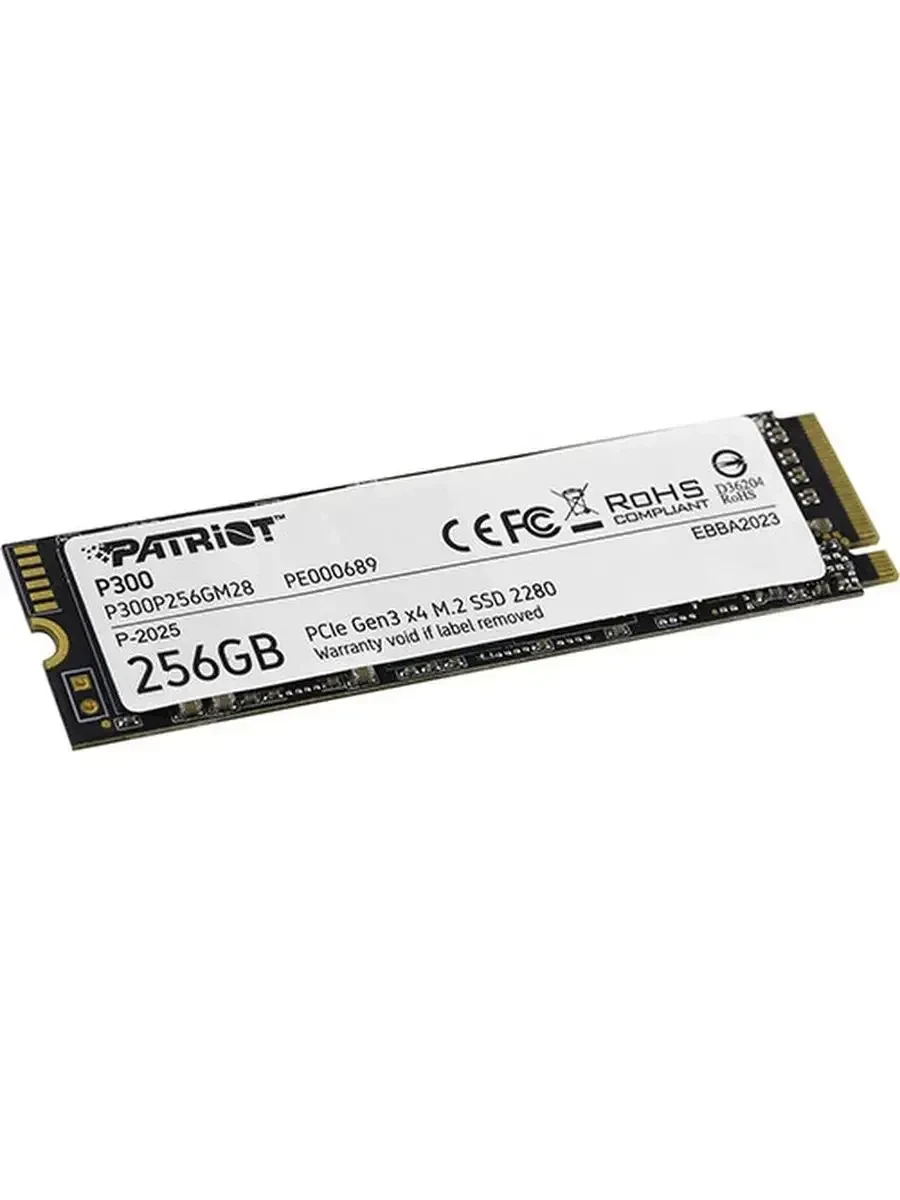 SSD накопитель SSD Patriot P300, 256GB, M.2, NVMe PCIe Gen3