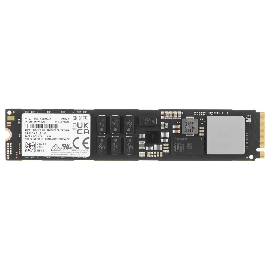 SSD накопитель Samsung PM9A3 960GB M.2 PCIe Gen4 Data Center — 2