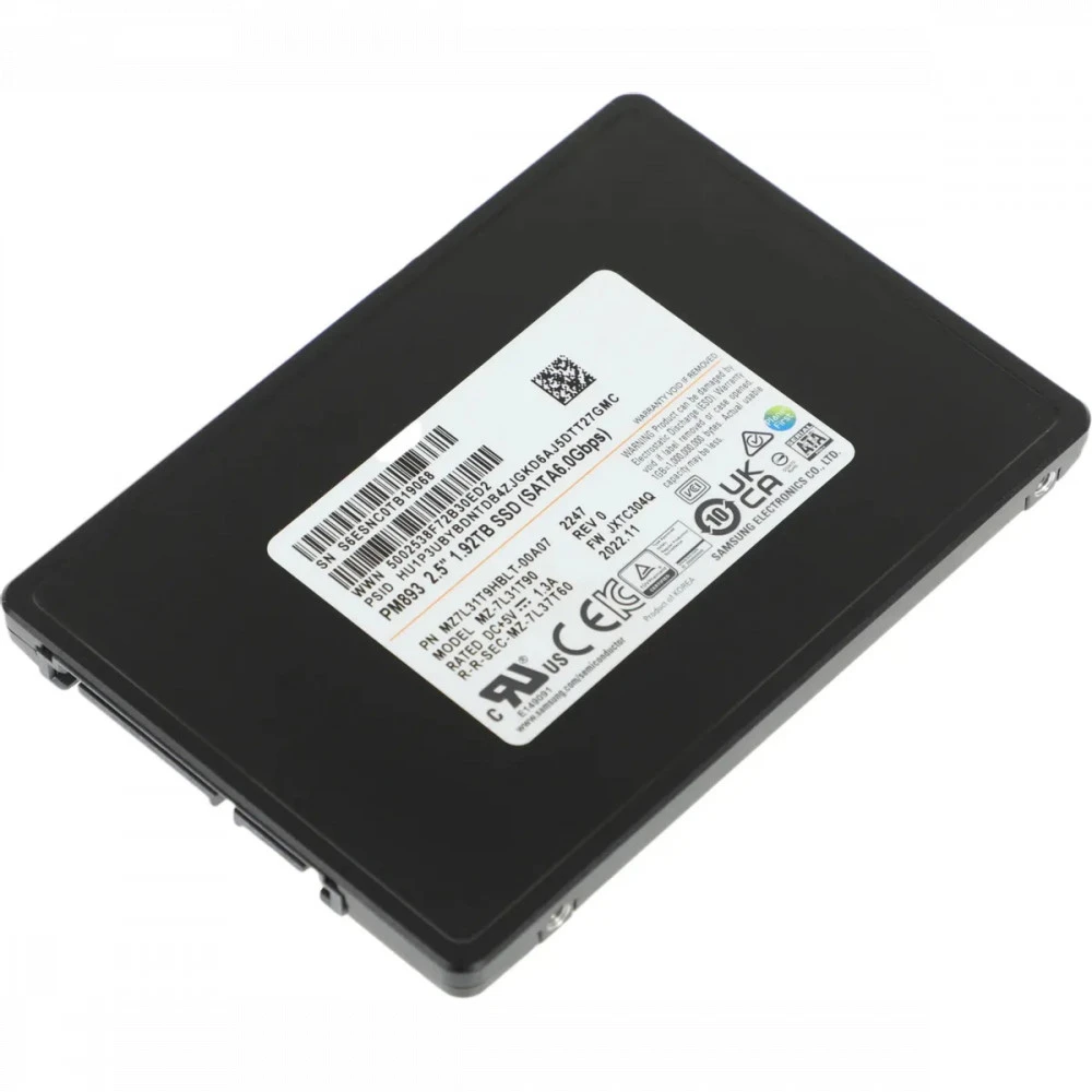 SSD накопитель Samsung PM893 1.92TB SATA Data Center SSD — 2