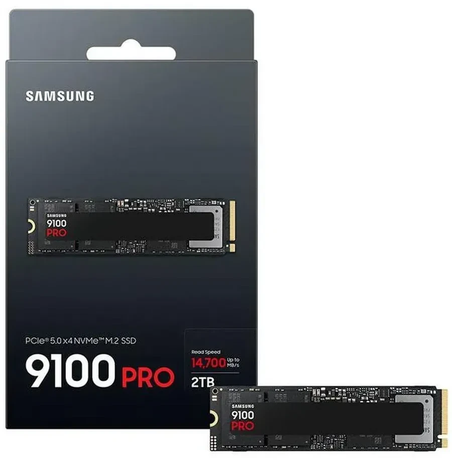 SSD накопитель SSD Samsung 9100 PRO, 2TB, NVMe PCIe 5.0 — 2