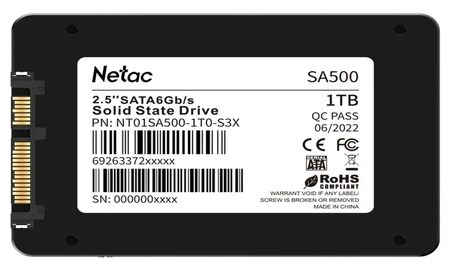 SSD накопитель SSD Netac SA500, 1TB, SATA 6Gb/s, 2.5"