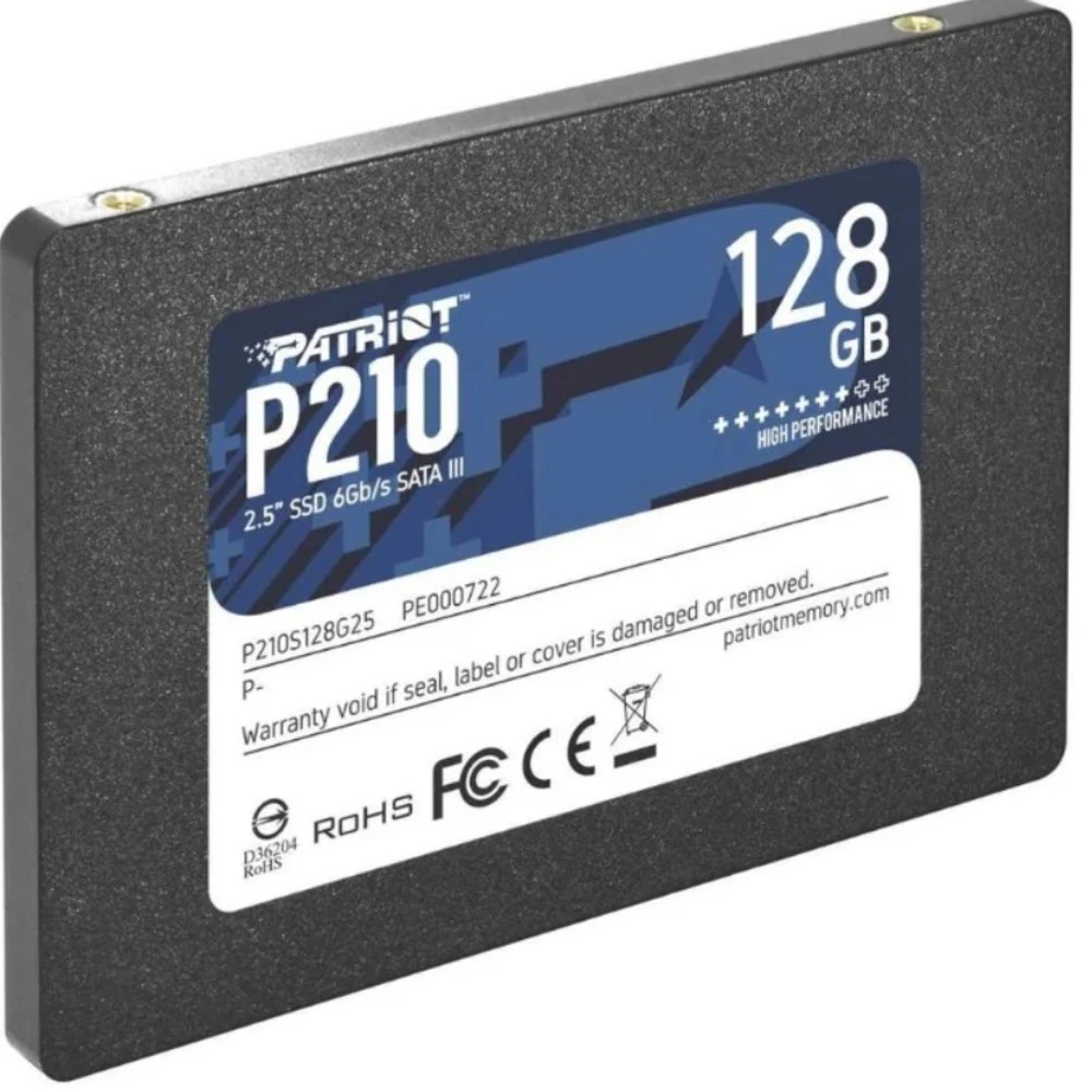 SSD Patriot P210S128G25, 128GB, SATA, 450/430 Мб/с — 2