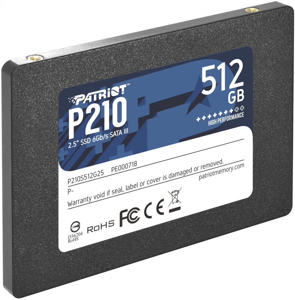 SSD Patriot P210, 512GB, SATA, 520/430 Мб/с — 4