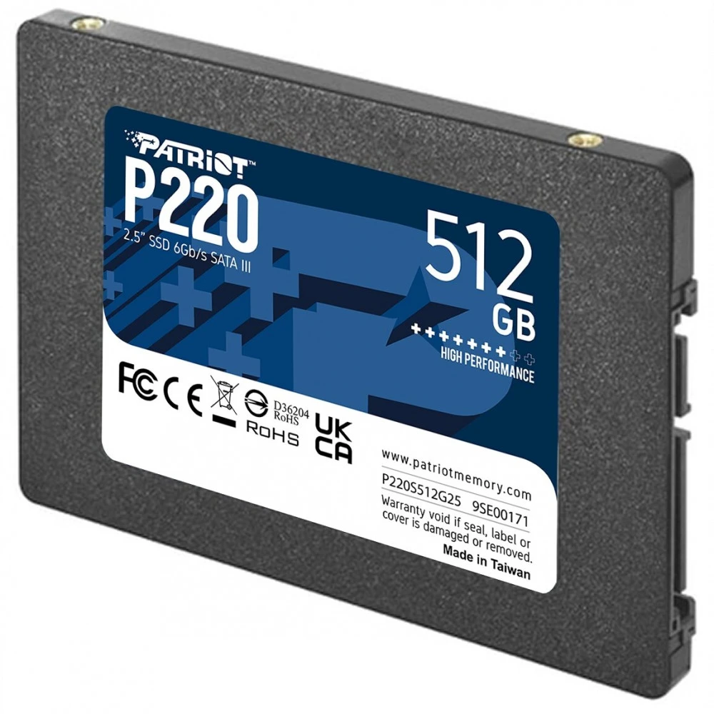 SSD Patriot P220, 512GB, SATA III, 550/500 Мб/с — 5