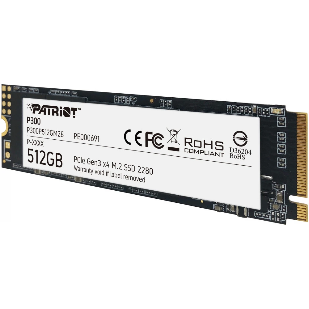 SSD накопитель SSD Patriot P300, 512GB, NVMe PCIe 3.0 — 3