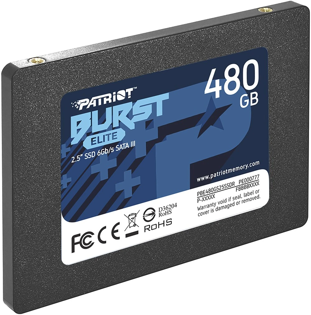 SSD накопитель SSD Patriot Burst Elite, 480GB, SATA III 2.5", QLC — 4