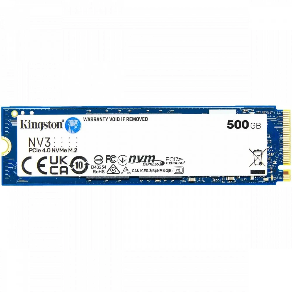 SSD накопитель SSD Kingston SNV3S 500GB, M.2 2280, PCIe 4, NVMe, R3000/W5000