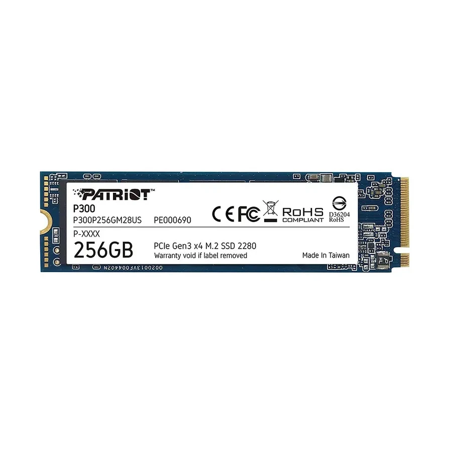 SSD накопитель SSD Patriot P300, 256GB, M.2, NVMe PCIe Gen3 — 3