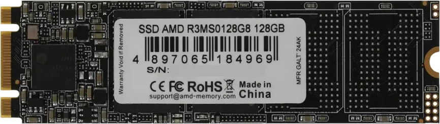 SSD накопитель SSD AMD RADEON R3 128GB, M.2 SATA 2280, 520/450 MB/s