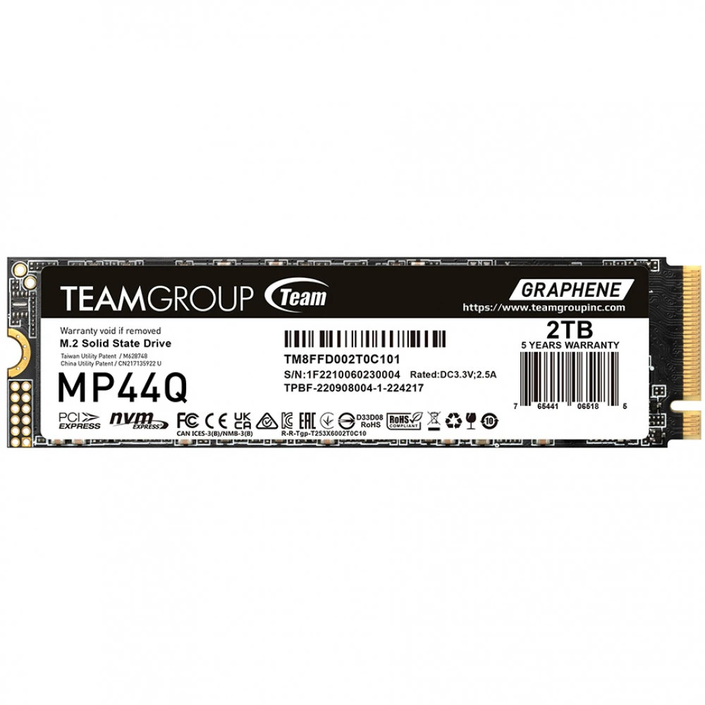 SSD накопитель SSD TeamGroup MP44Q 2000GB, M.2 NVMe PCIe 4.0, 7000/5900 — 3