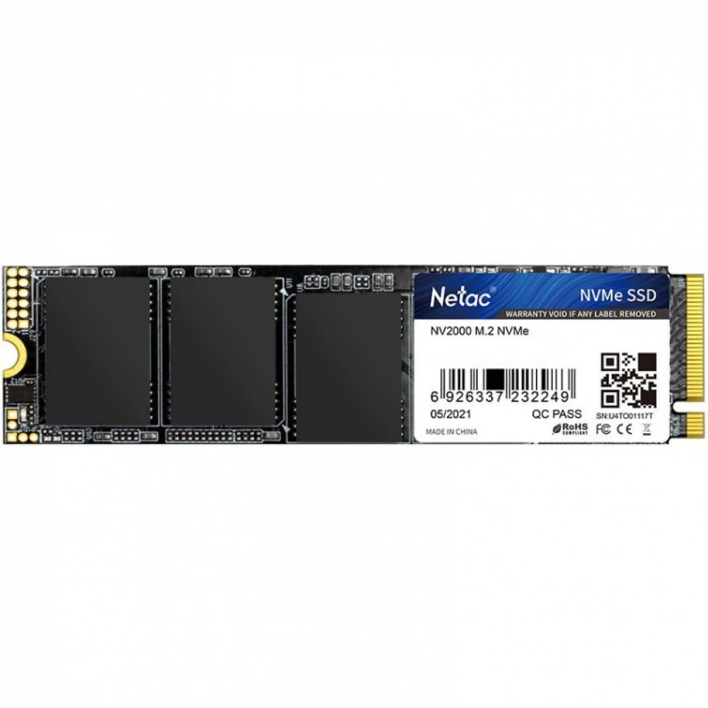 SSD накопитель SSD Netac NV2000, 512GB, PCIe 3.0 NVMe M.2 2280 — 3