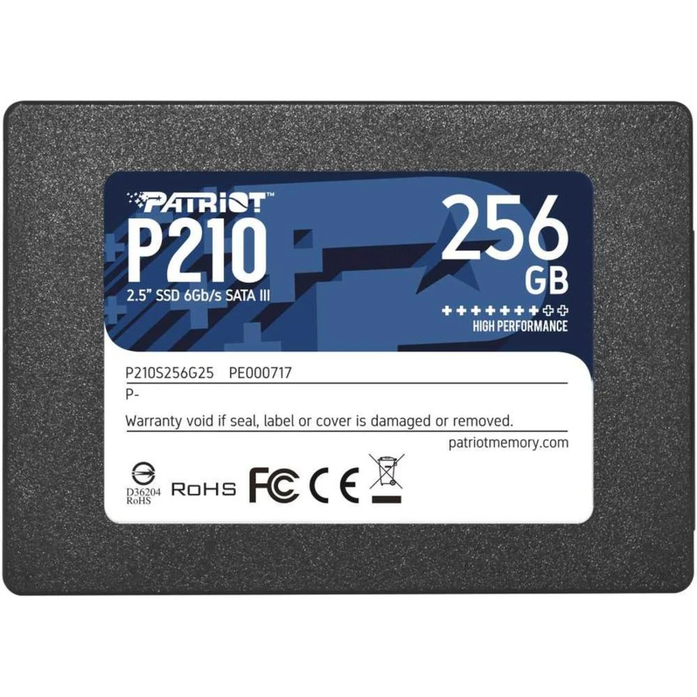 SSD накопитель SSD Patriot P210, 256GB, SATA 2.5" 3D TLC — 4