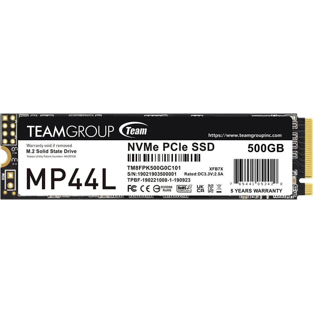 SSD накопитель SSD TeamGroup MP44L, 500GB, NVMe M.2 Gen4 — 3