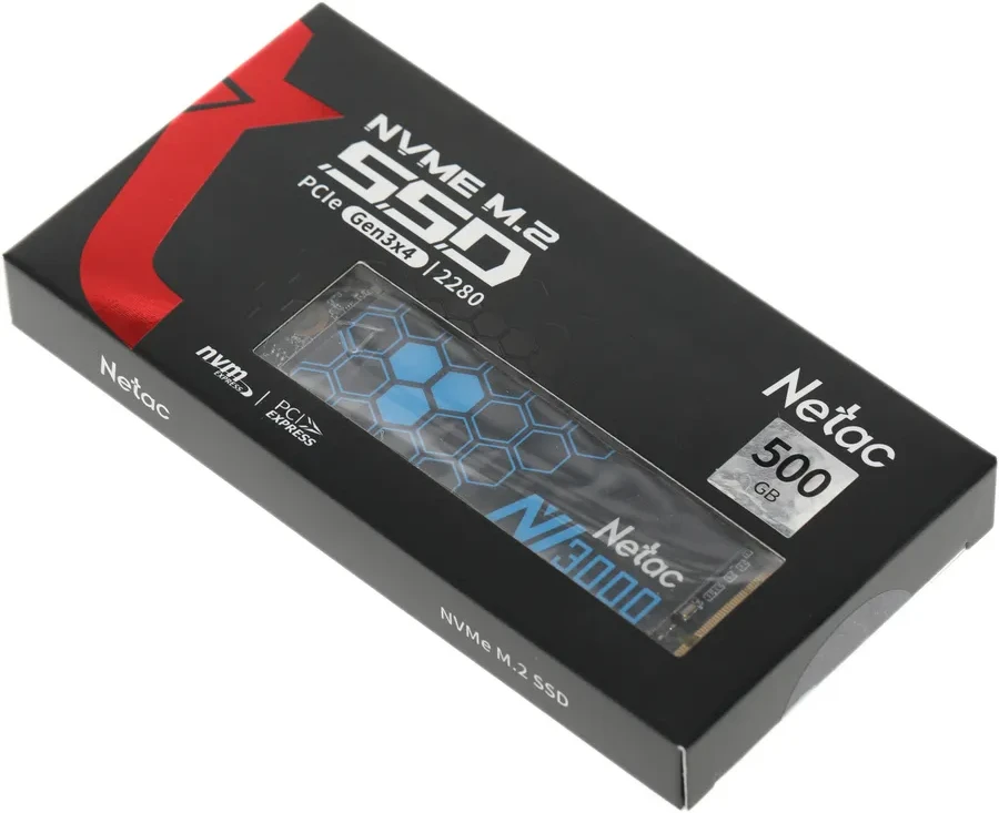 SSD накопитель SSD Netac NV3000, 500GB, M.2 PCIe 3.0 NVMe — 2
