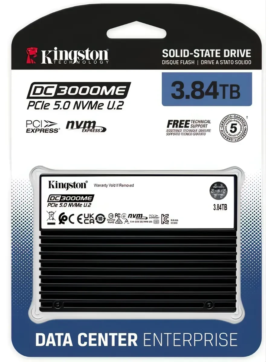 SSD накопитель SSD Kingston DC3000ME 3.84TB, U.2 NVMe PCIe Gen5 — 2