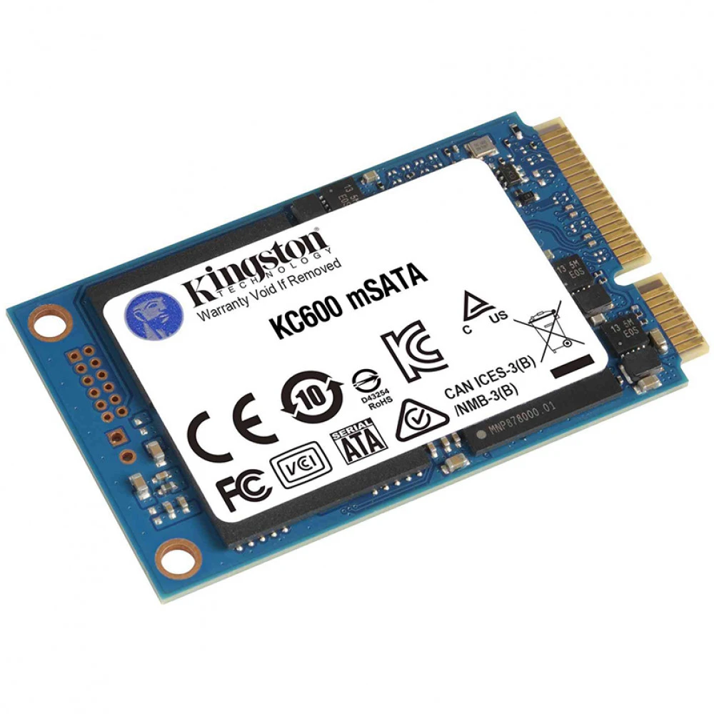 SSD Kingston KC600 256GB, mSATA, SATA III, 3D TLC, 550/500 МБ/с — 2