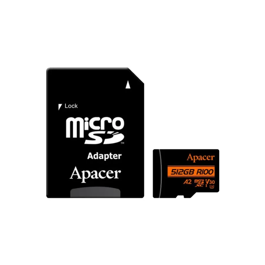 Карта памяти Apacer 512GB microSDXC, адаптер — 2