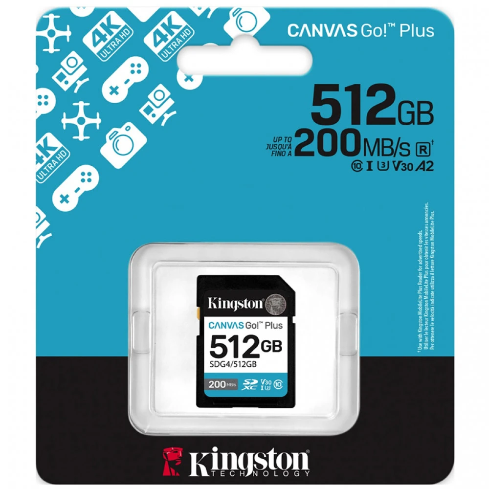SD-карта Kingston Canvas Go Plus Gen4 512GB — 3