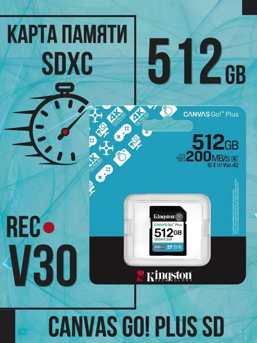 SD-карта Kingston Canvas Go Plus Gen4 512GB — 4