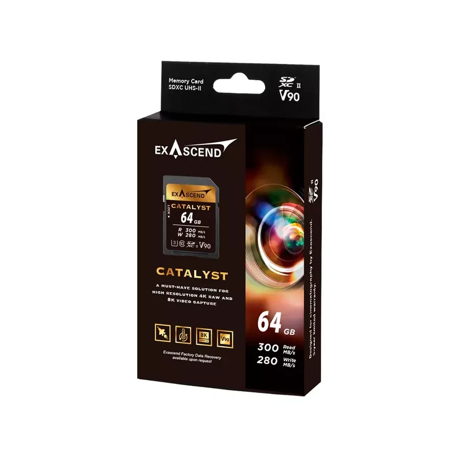 Карта памяти SD Exascend Catalyst, 64GB, UHS-II V90 — 2