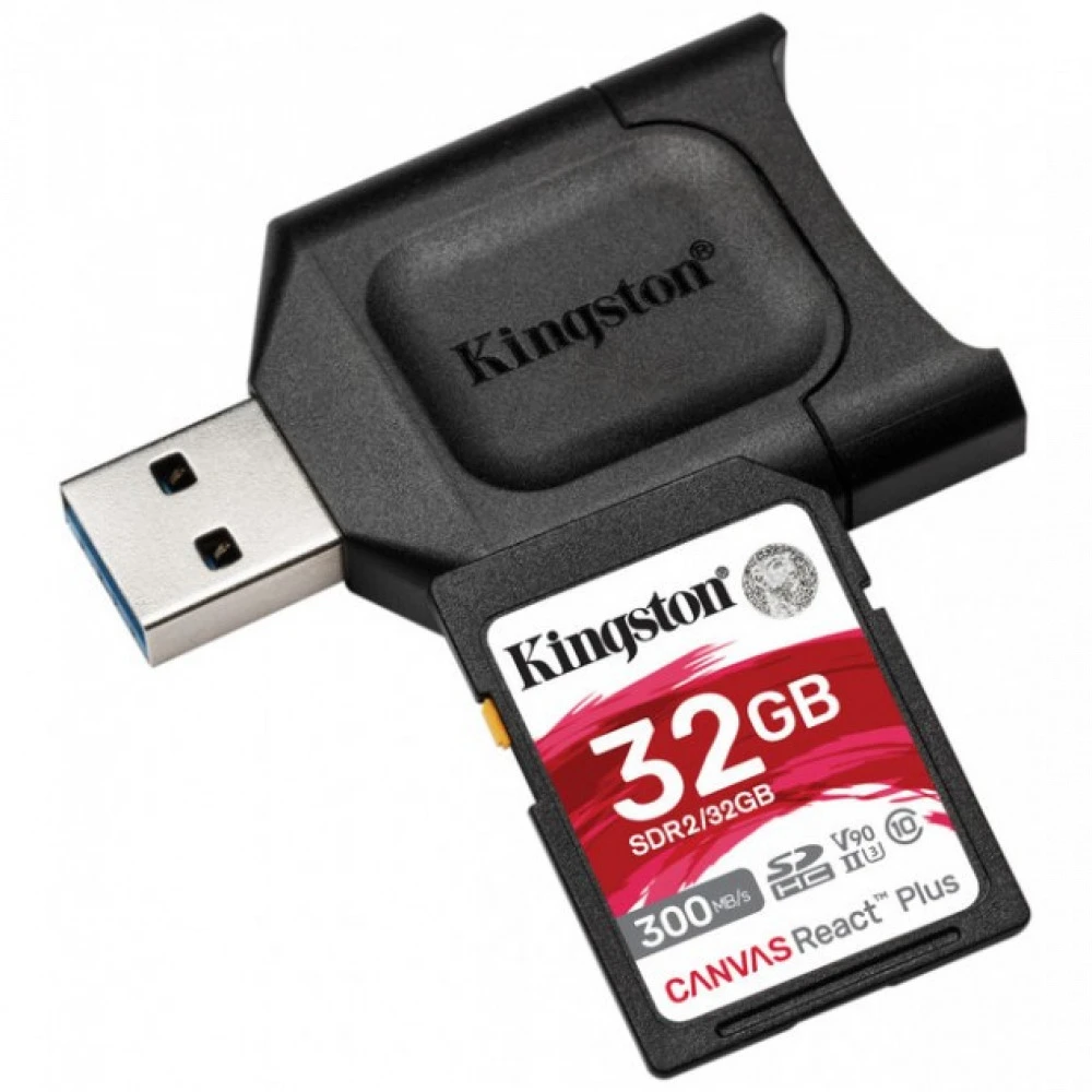 Карта памяти SD Kingston Canvas React Plus 32GB, UHS-II, R300/W260 — 4