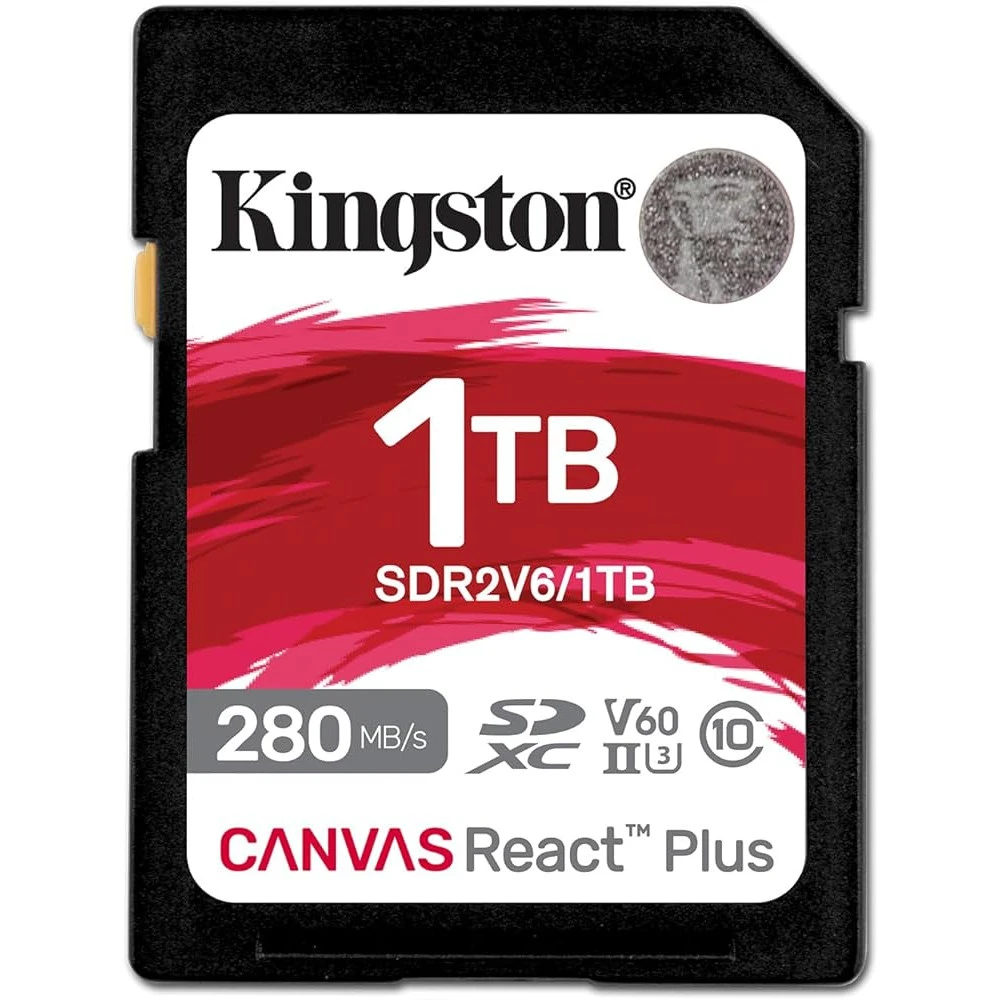 Карта памяти SD Kingston Canvas React Plus 1TB, UHS-II, V60, R280/W150 — 3