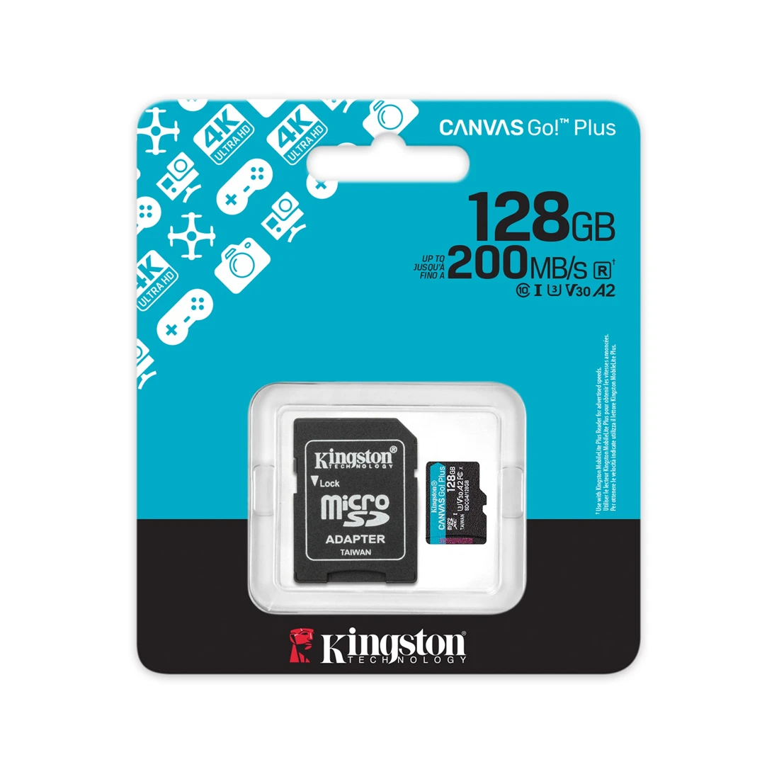 Карта памяти MicroSD 128GB, Class 10, U3, Kingston SDCG4 — 3