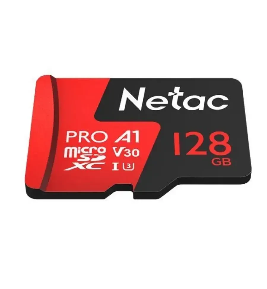 Karta памяти MicroSD 128GB, Class 10, V30, A1, Netac NT02P500PRO