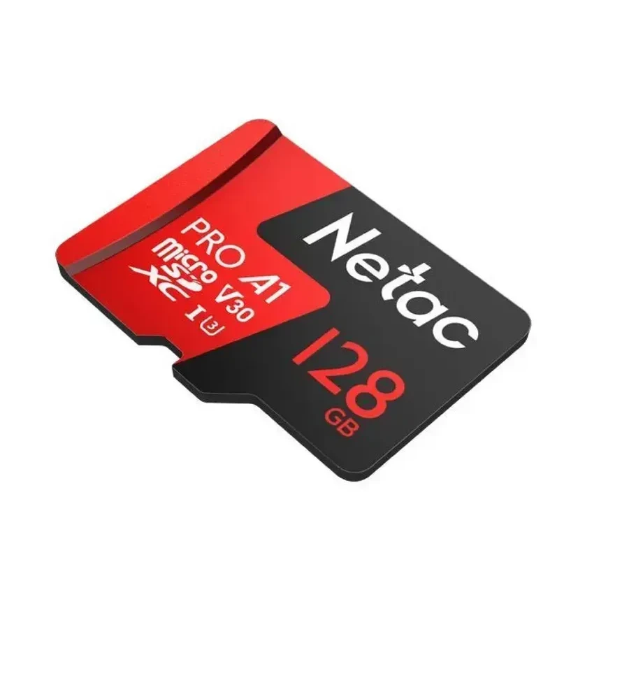 Karta памяти MicroSD 128GB, Class 10, V30, A1, Netac NT02P500PRO — 2