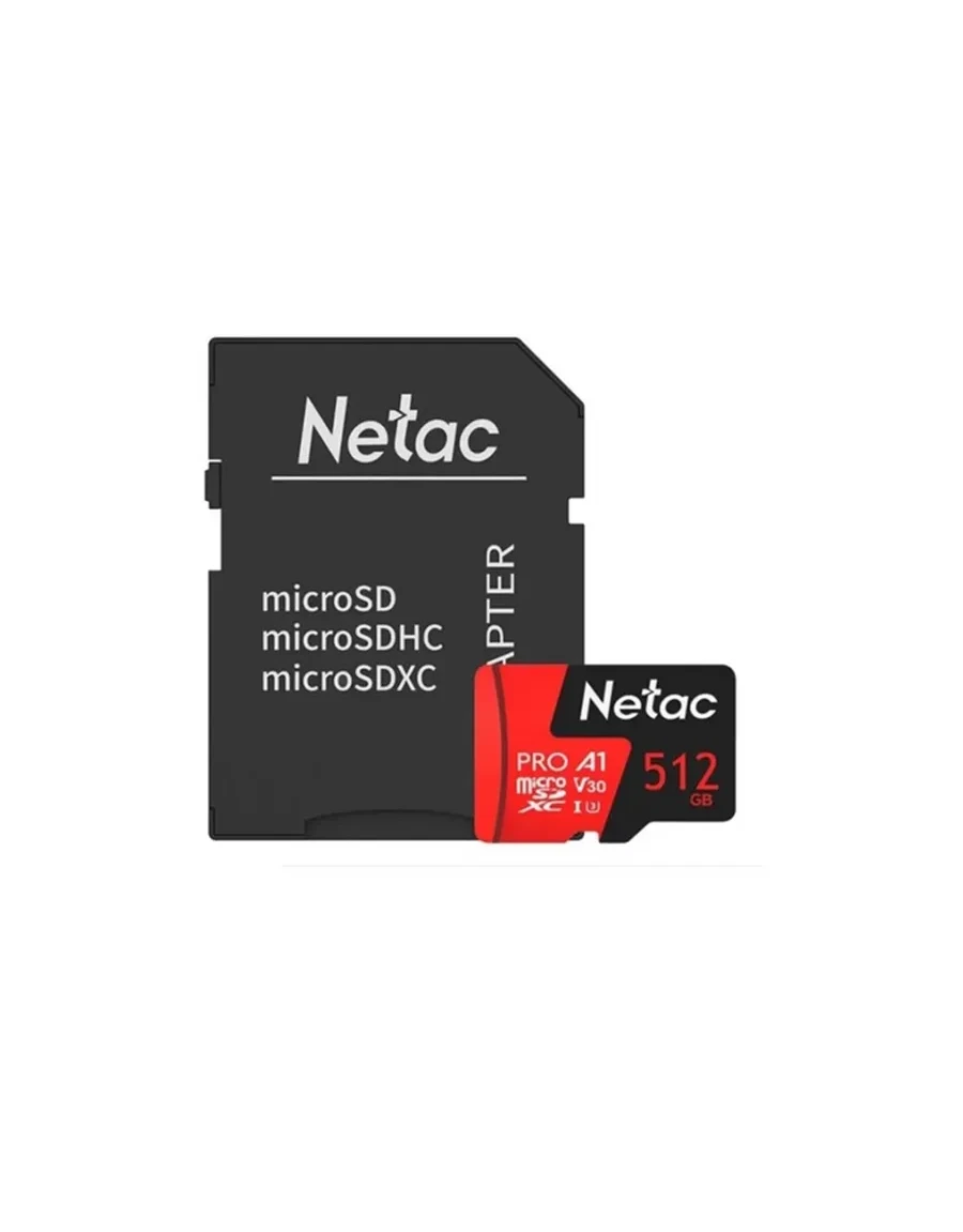 Карта памяти Netac microSD 512GB, Class 10 V30 A1 — 2