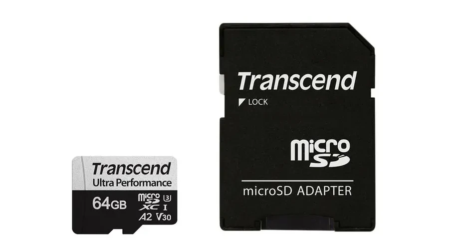 Карта памяти Transcend microSD 64GB, Class 10 U3