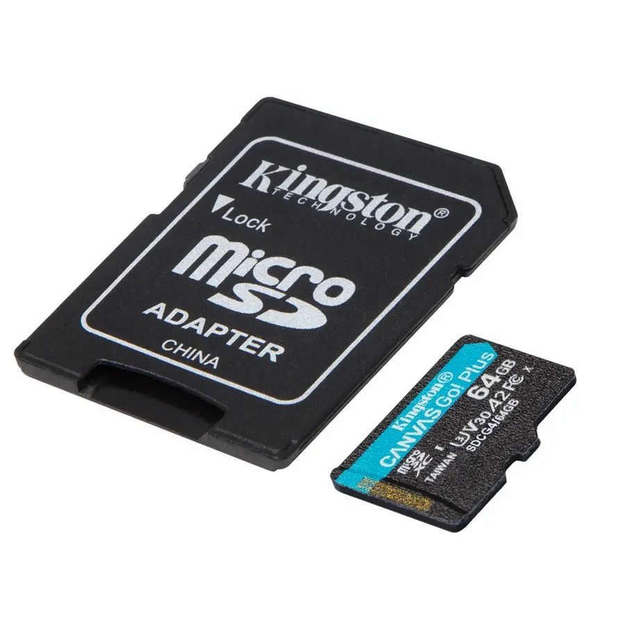 Карта памяти MicroSD, Kingston Canvas Go! Plus Gen4, 64GB, SDCG4/64GB, Class 10, UHS-I, R200/W160 — 2