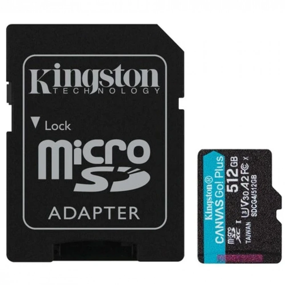 Карта памяти MicroSD, Kingston Canvas Go! Plus Gen4, 512GB, SDCG4/512GB, Class 10, UHS-I, R200/W160 — 3