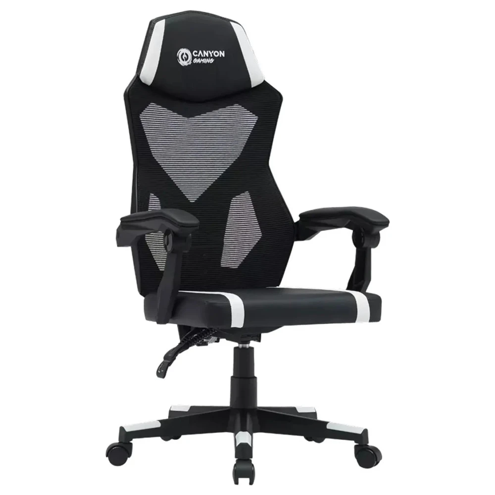 Игровое кресло Canyon Flow MCH01, чёрно-белое — 4
