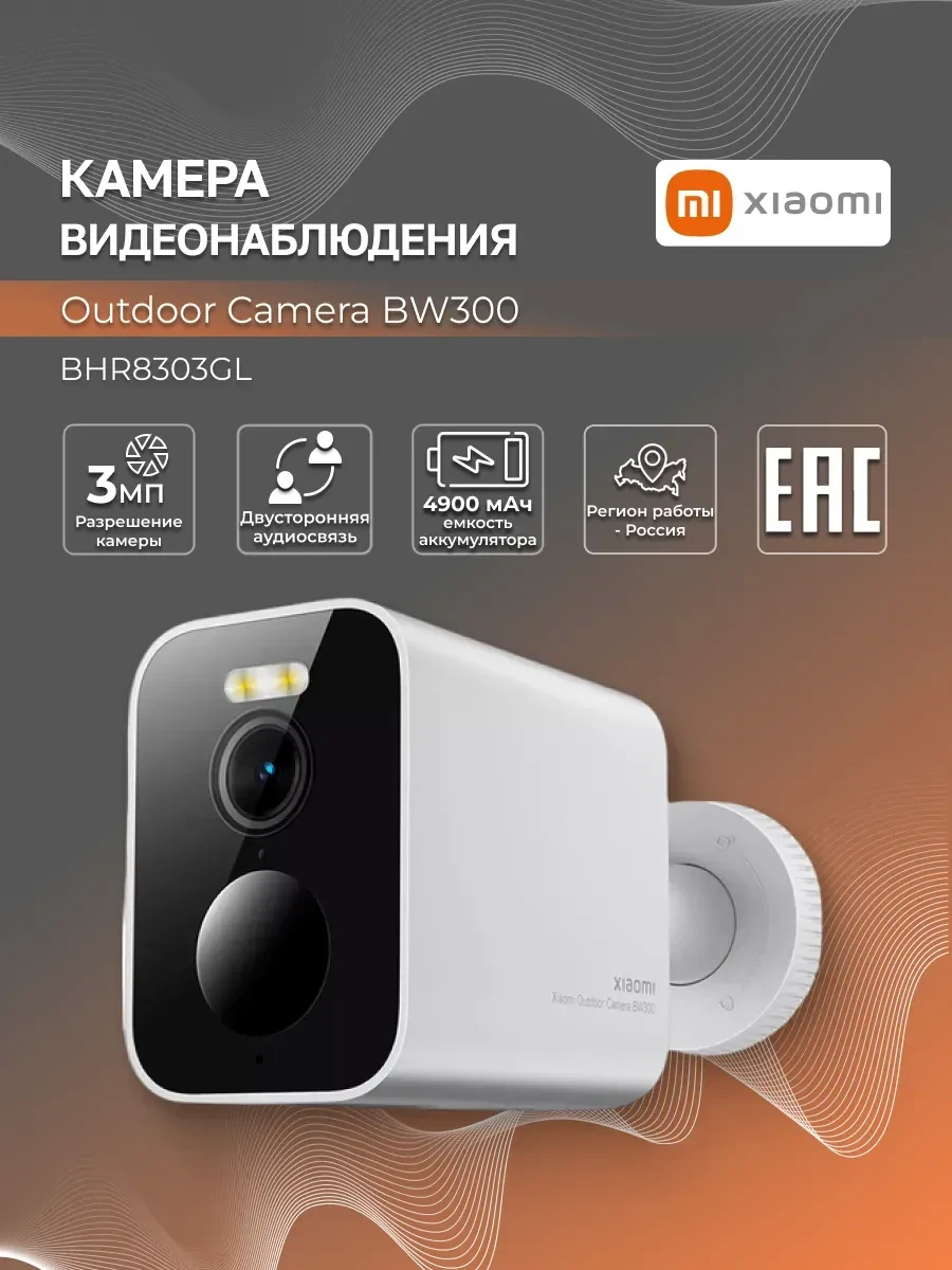 Video камера Xiaomi Outdoor BW300, 4MP, 2304x1296, IP67