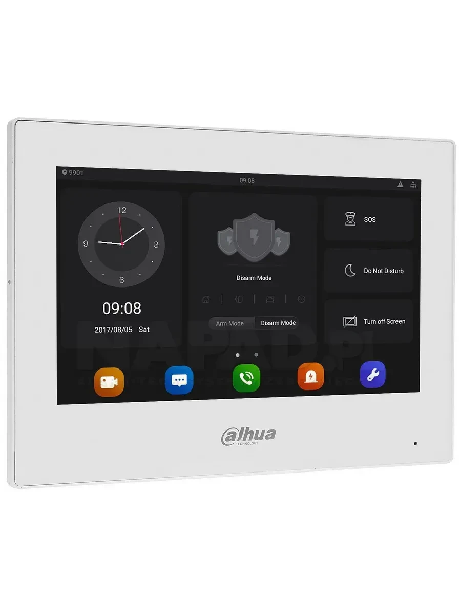 Домофонная система Dahua DHI-VTH5321GW-W, 7" LCD, Android, белая — 2