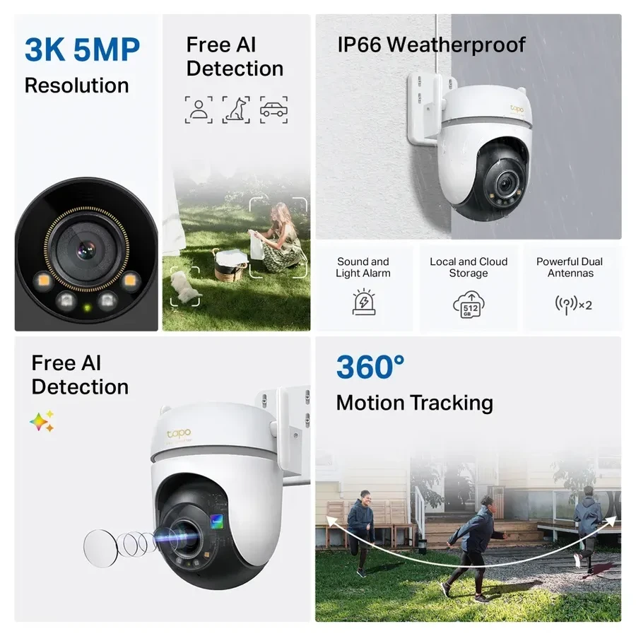 IP камера облачная Tapo TC43, 5MP, беспроводная — 3