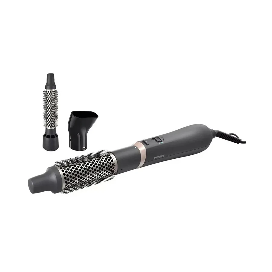 Фен-щётка Philips 3000 BHA301/00, 800 Вт, 3 насадки, черный — 2