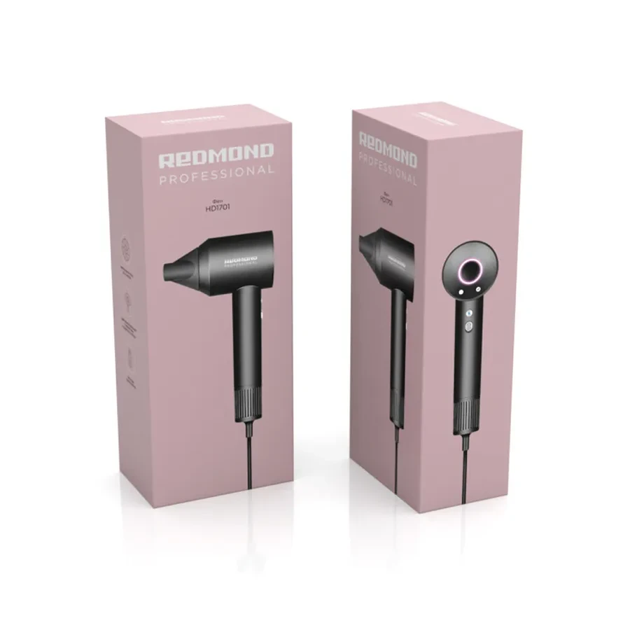 Фен Redmond HD1701, 1600 Вт, ионизация, серый — 3