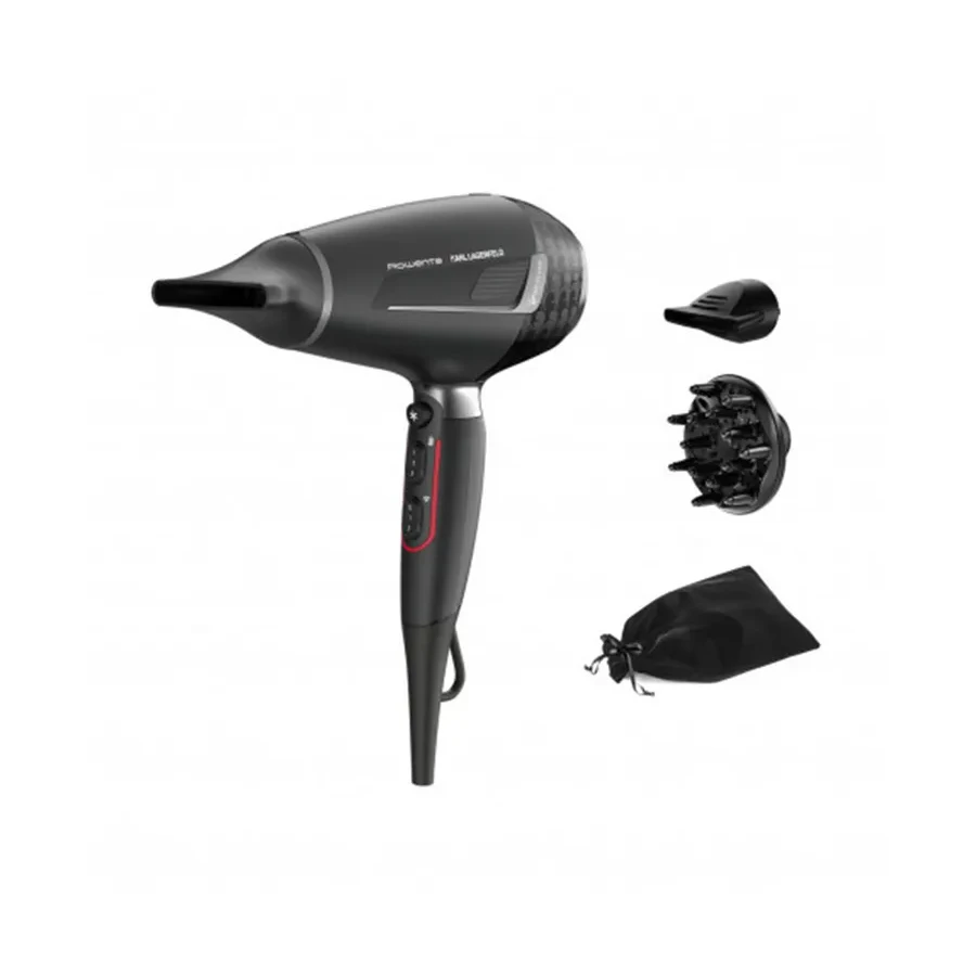 Фен Rowenta CV888LF0, AC-мотор, 2200 Вт, ионизация, черный