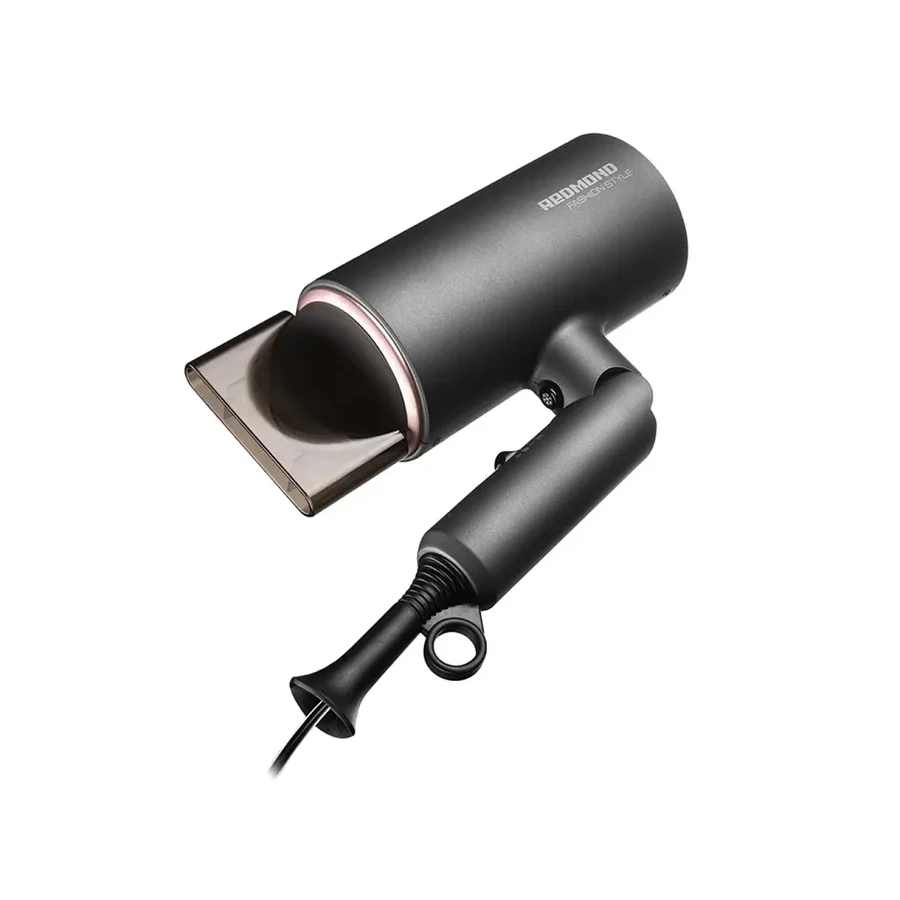 Фен Redmond RF-534, 1600 Вт, складная ручка, серый/розовый
