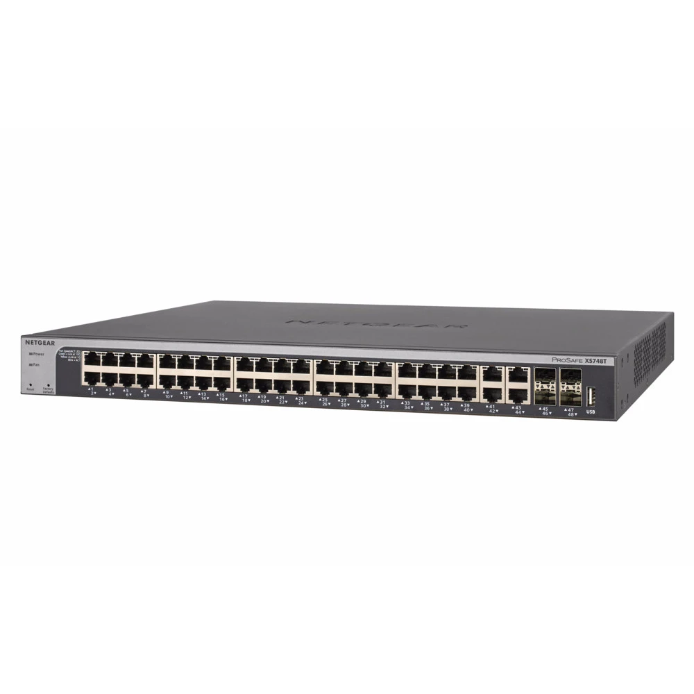 Коммутатор Netgear XS748T, 44x10G RJ-45, 4xSFP+, Smart Managed Pro, L3 Lite, 1U