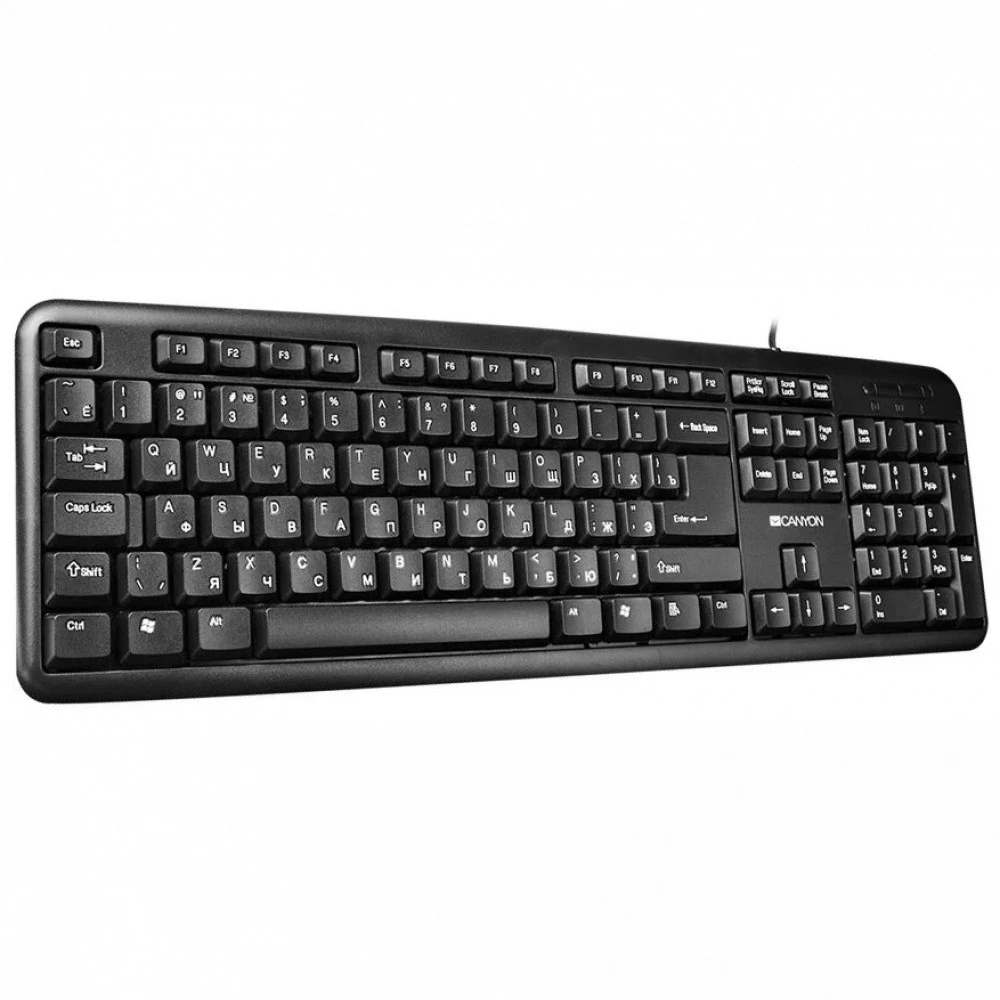 Клавиатура CANYON KB-W01, беспроводная, русская раскладка, чёрная