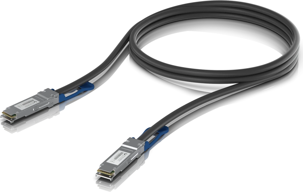 Кабель Ubiquiti UACC-DAC-QSFP28-1M, DAC QSFP28, 100 Гбит/с, 1 м, пассивный медный — 2