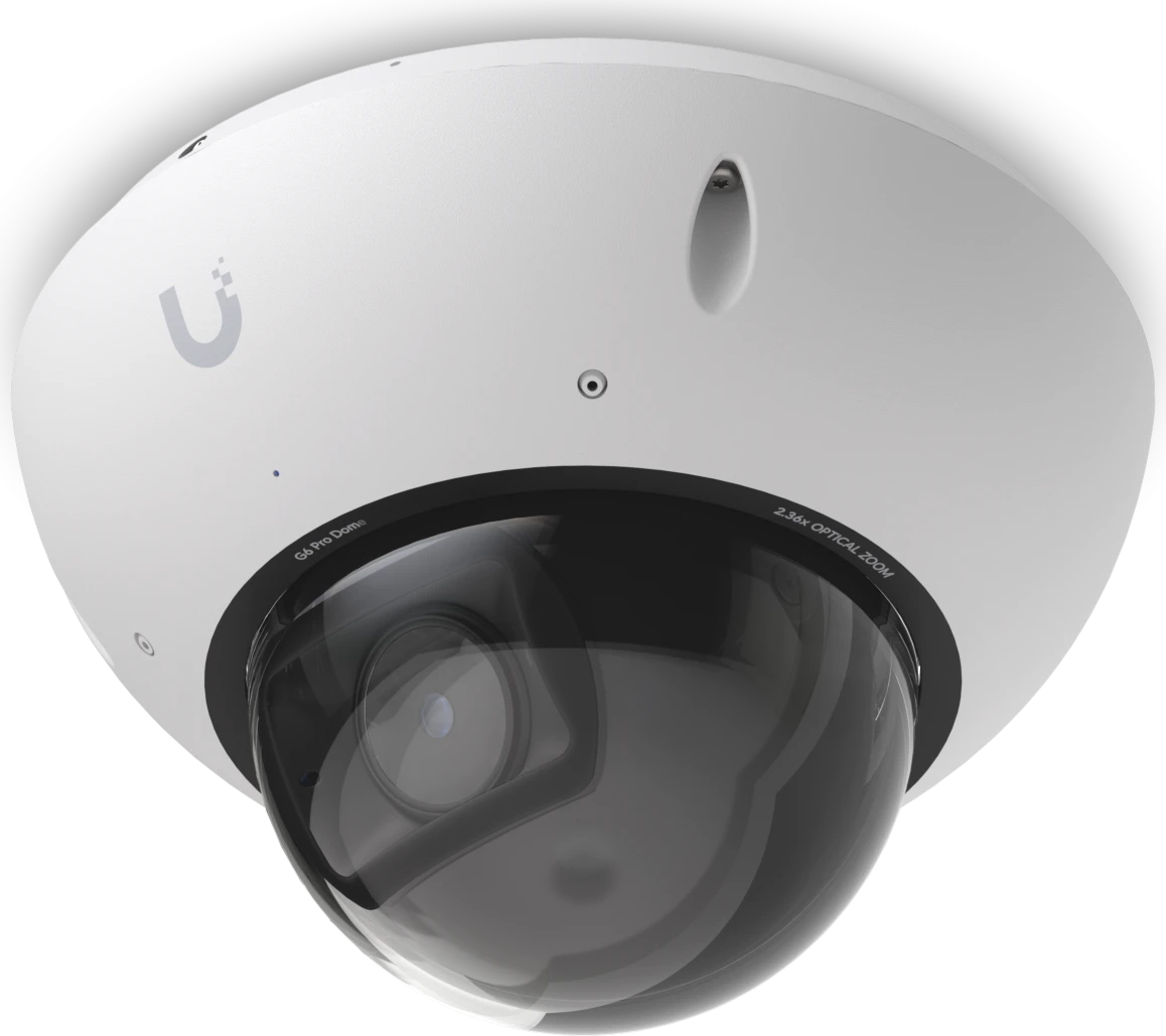 IP-камера Ubiquiti UniFi Protect G6 Pro Dome, 4K, PoE, оптический зум, уличная, купольная, белая