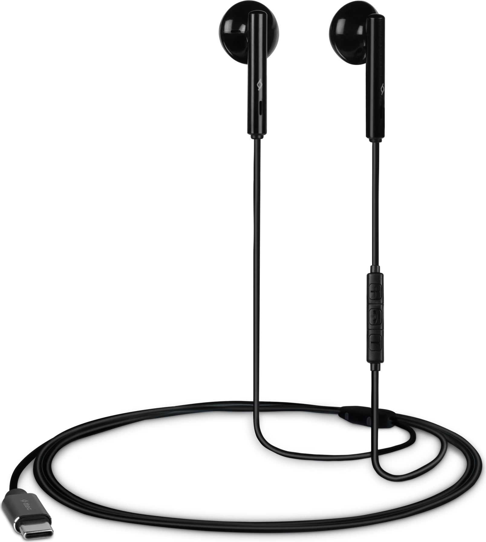 Проводная гарнитура ttec Rio 2, USB-C, внутриканальная, с микрофоном, чёрная