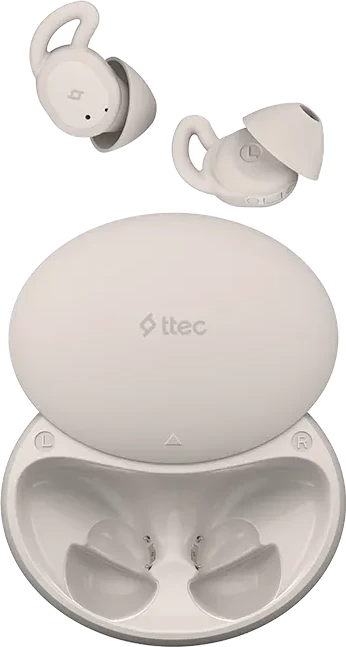 Наушники ttec AirBeat Dream, TWS, внутриканальные, для сна, Bluetooth, серые — 2