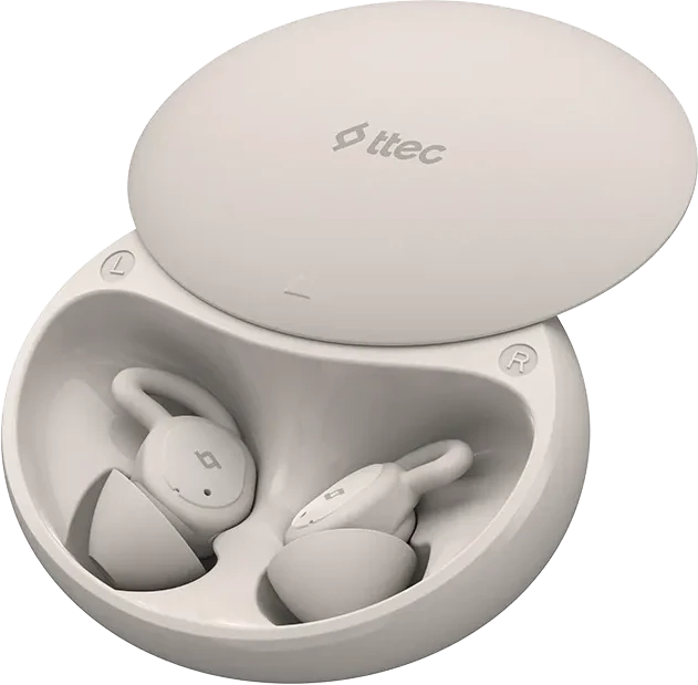 Наушники ttec AirBeat Dream, TWS, внутриканальные, для сна, Bluetooth, серые — 3