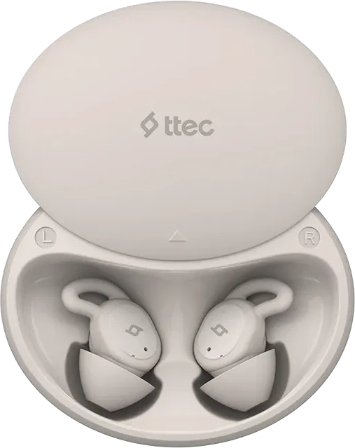 Наушники ttec AirBeat Dream, TWS, внутриканальные, для сна, Bluetooth, серые — 4